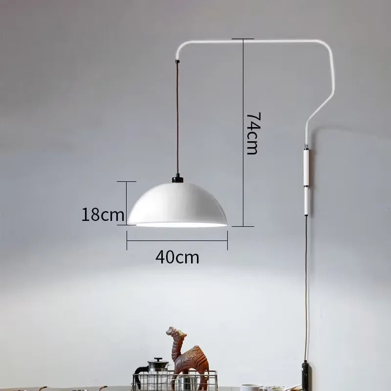 Red Rocker Chandelier Modern Folding Retractable Wall Lamp Long Arm Chandelier