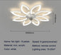 Petals LED Ceiling Fans With Light Bedroom Remote Control 220V Light Fixture