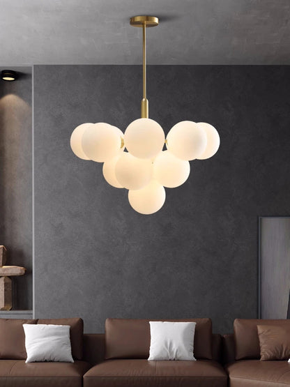 Nordic Luxury Glass Chandelier LED Pendant Lights Ceiling Suspension Hanging Lamp Fixture for Living Room Bedroom