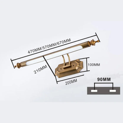 Europe Retro LED Mirror wall lamp Luxury gold bathroom cabinet mirror Headlight