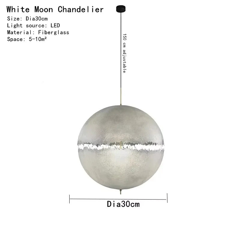 Danish design Moon Pendant light Italian Postkrisi Designer orb chandelier Atmosphere light
