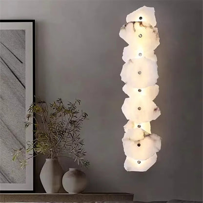Natural Marble Luxury Wall Lamp Nordic Irregular stone Sconce light
