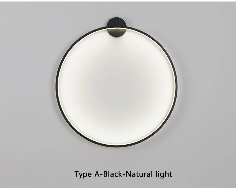 Nordic Minimalist Circle Background LED Wall Lamp Modern sofa background wall lights