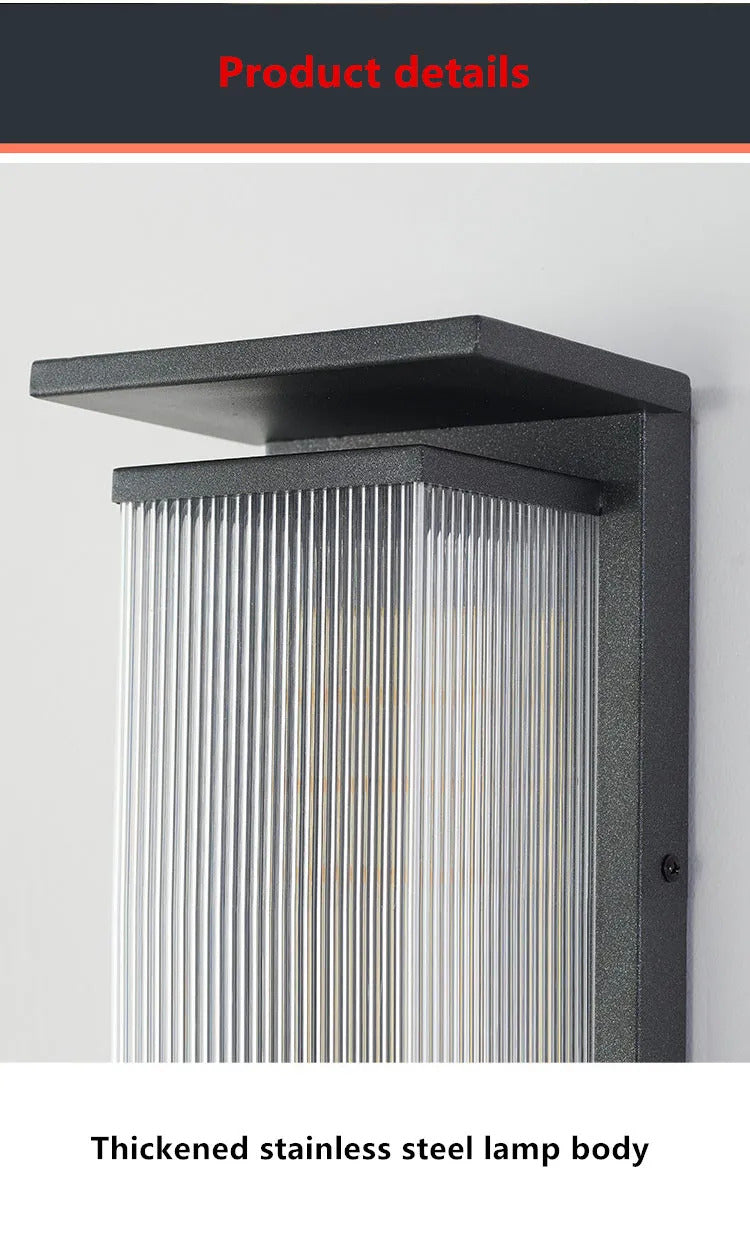 Modern outdoor wall light Waterproof IP65 Solar energy LED wall lamp Entrance sconce