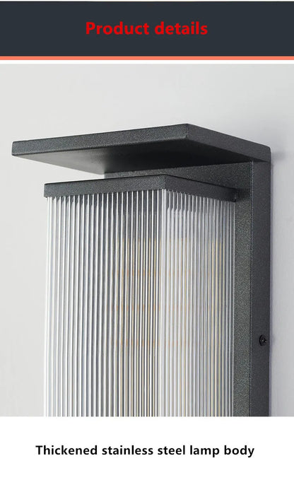 Modern outdoor wall light Waterproof IP65 Solar energy LED wall lamp Entrance sconce