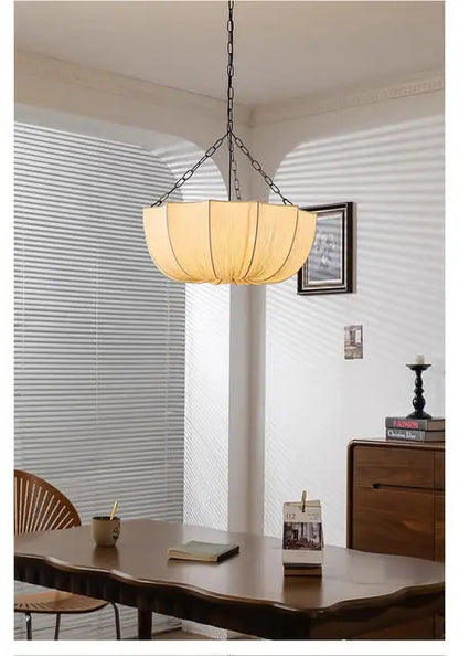 Retro Wabi Sabi Fabric Chandelier Japanese Fabric Pendant Lights