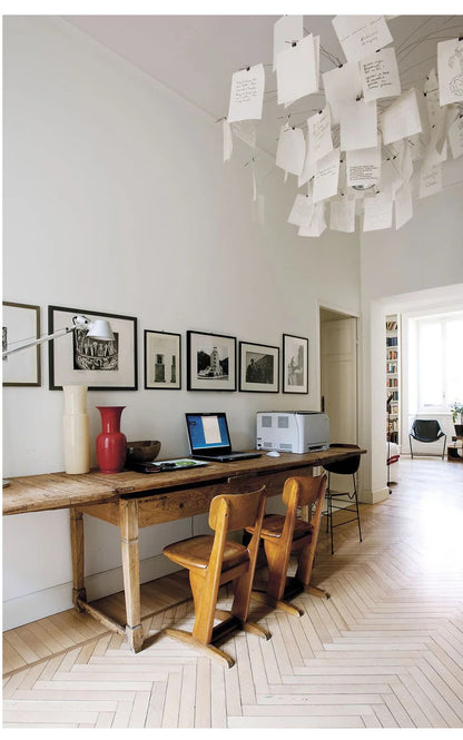 Zettel'z Pendant Light DIY Ingo Maurer Zettel chandelier for Living Room Kitchen Cafe Bar Decoration led Designer Pendant lamp