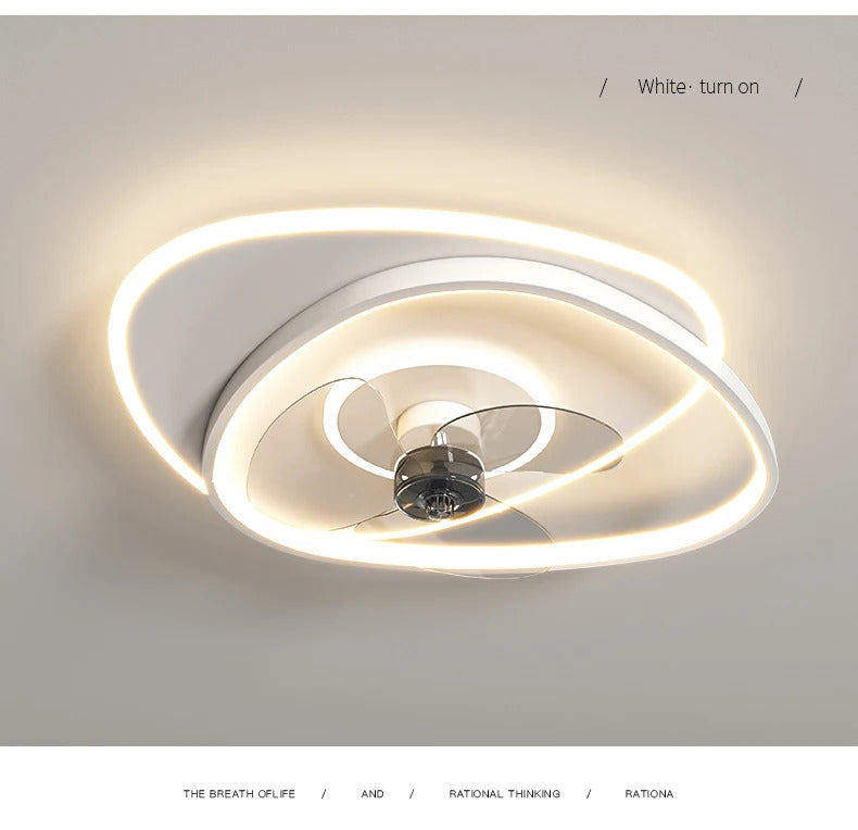Electric Fan Light Modern LED Ceiling Lamp Living Room Light