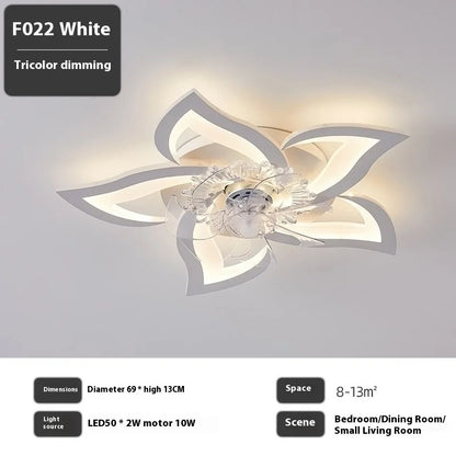 Modern Ceiling Fans with Lights, Fan Lamp Petal Ceiling Fan for Bedroom/Living Room
