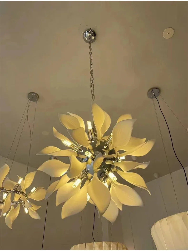 Nordic Petal chandelier Luxury Ceramic Pendant Lamp