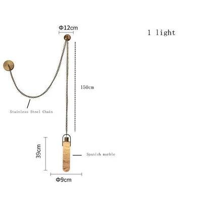 Marble Multi Light Pendant Chandelier Brass Alabaster Ceiling Chandelier Desigener For Living Dining Room Loft Staircase