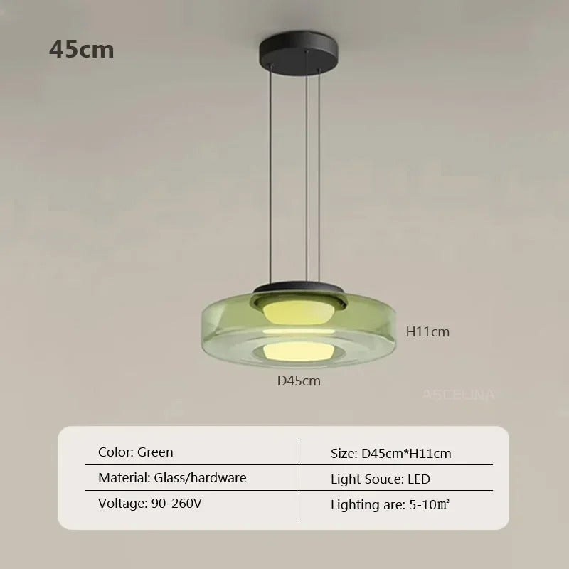 Nordic LED Glass Chandelier for Restaurant Bedroom Dining Room Table Glass Pendant Lights  Home Decoration