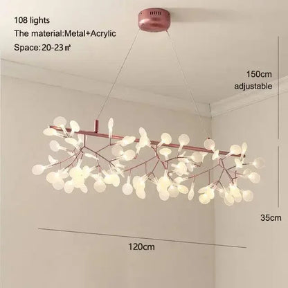 Ceiling Chandelier Nordic Hanging Living Room Chandelier Modern Kitchen Firefly Lamp Round Chandelier Lighting