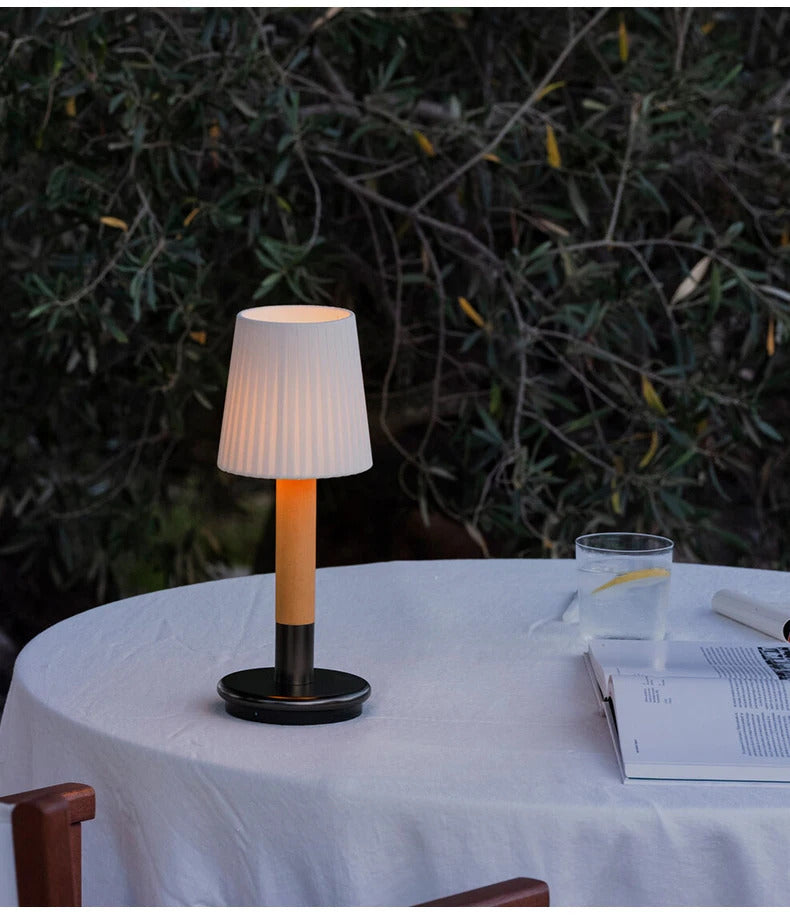 Spanish Creative Retro Nostalgic Rechargeable Table Lights LED Restaurant Bar Counter Bedroom Bedside Fabric Nighting Desk Lamps