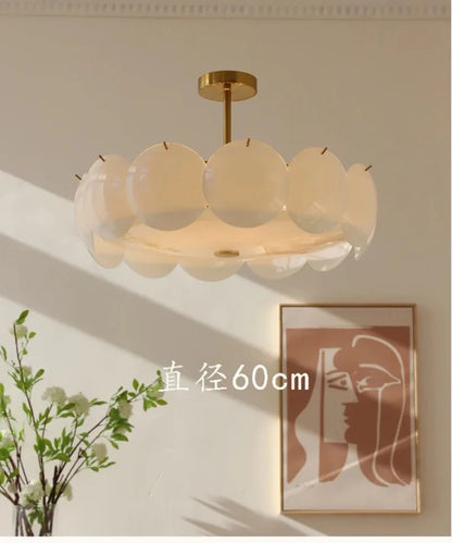 Glass Ceiling Light  Modern Cream White Ceiling Dining Room Bedroom Light