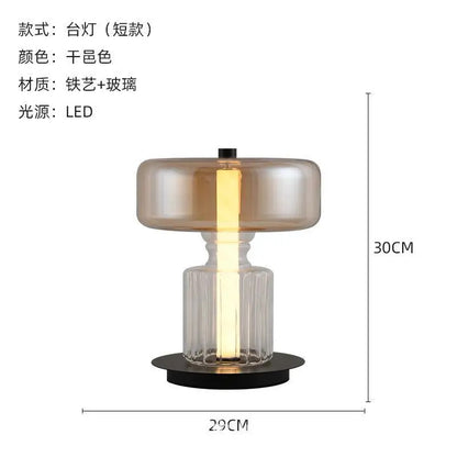 Living room designer desk lamp Nordic minimalist personality creative glass internet celebrity art bedside bedroom desk lamp