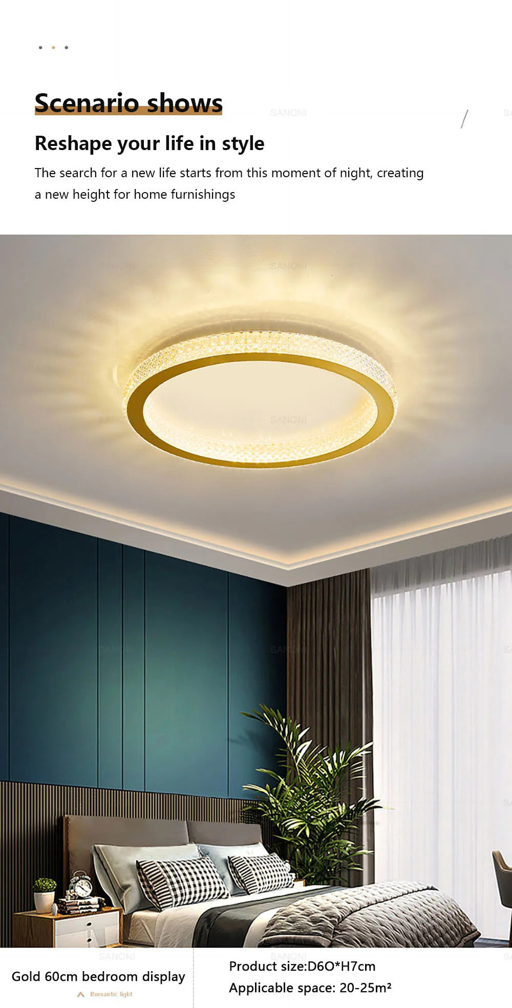 Modern LED Ceiling Lamp For Bedroom Living room Home Decoratioan Lighting Fixture Luster