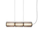 Restaurant Long Stripe Pendant Light Smoke Gray Glass Lampshade Nordic Led Hanging Light
