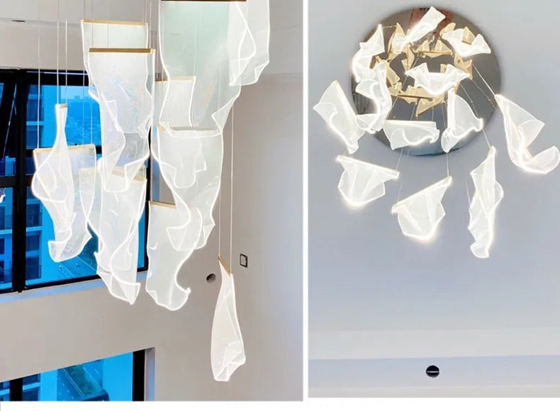 Rinkle Suspended Lights Modern Guide stairwell Chandelier