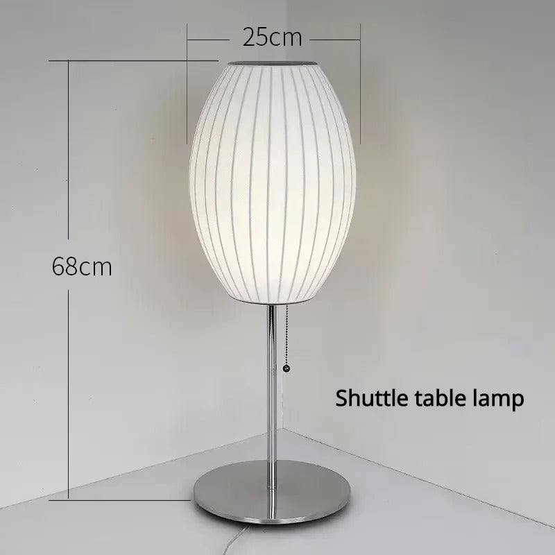 Nordic minimalist milk white wall lamp Danish designer Hand Woven Silk table light