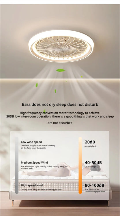 Minimalist Ceiling Fan Light Restaurant Full Spectrum Eye Protection Lamp