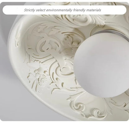 French Resin Ceiling Light Balcony Bedroom Corridor Lighting Fixture