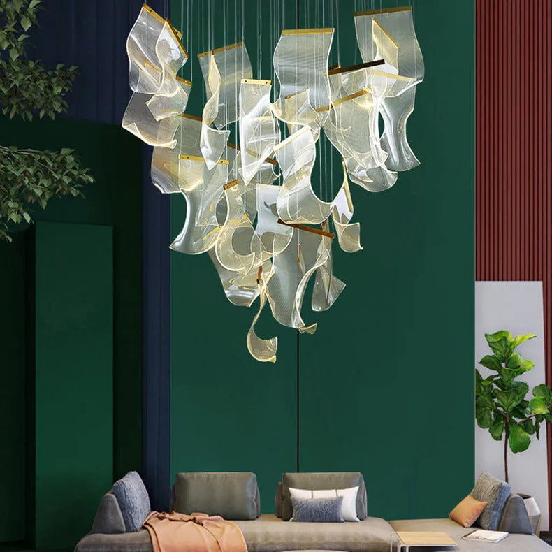Rinkle Suspended Lights Modern Guide stairwell Chandelier