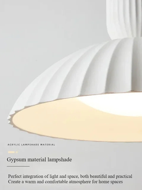 French Gypsum Pendant Light Nordic Designer Restaurant Chandelier