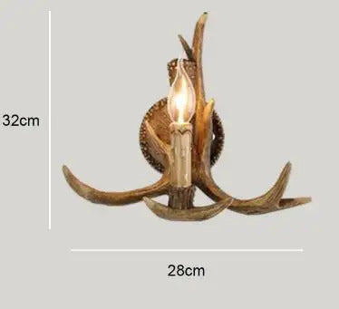 Rustic chandelier industrial wind lamps restaurant Internet cafe decoration antler lamp