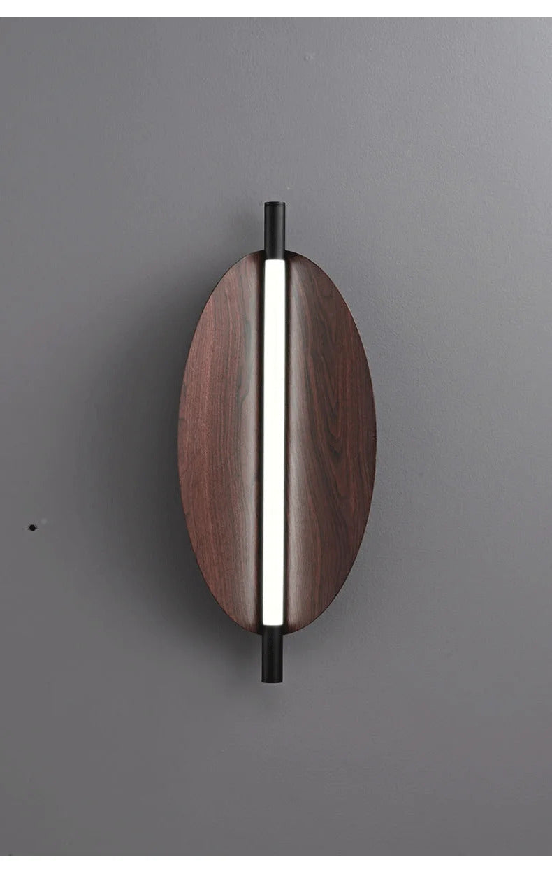Thula leaf Wall Lamp Nordic Long minimalist wall light Japanese Wood Grain sconce