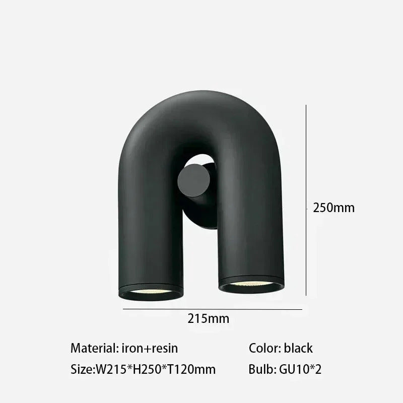 Nordic Creative U-shaped Living Room Chandelier Restaurant Personality Art Model Designer Home Decorative LED Pendant Lights