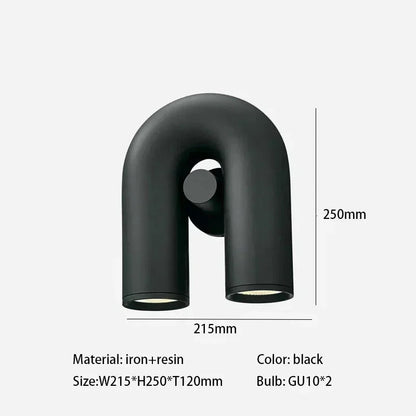 Nordic Creative U-shaped Living Room Chandelier Restaurant Personality Art Model Designer Home Decorative LED Pendant Lights