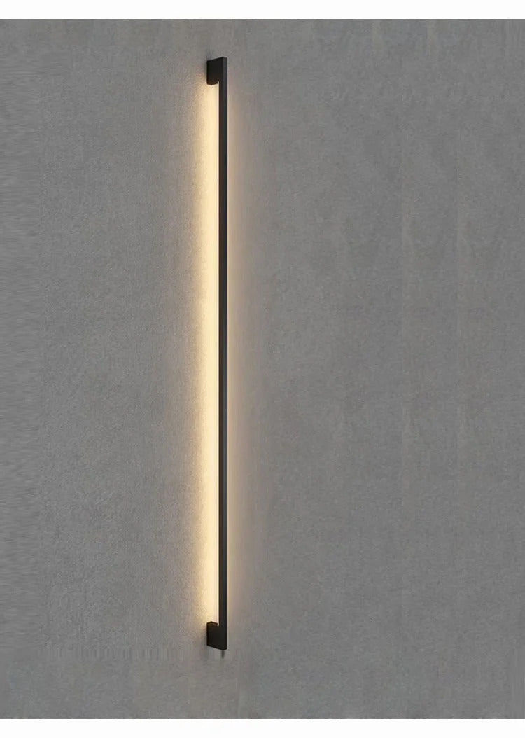 Modern Black Long Strip Wall Lamp Outdoor waterproof Corridor staircase wall light