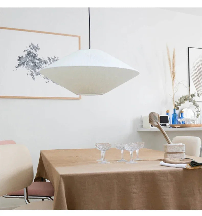 Brera Pendant Lamp Japanese Fabric Pendant Lamp Creative Dining Room B&B Ceiling Chandelier