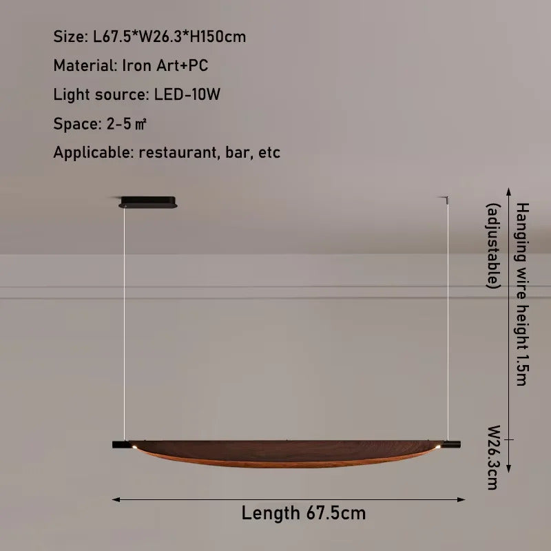 Thula leaf Wall Lamp Nordic Long minimalist wall light Japanese Wood Grain sconce