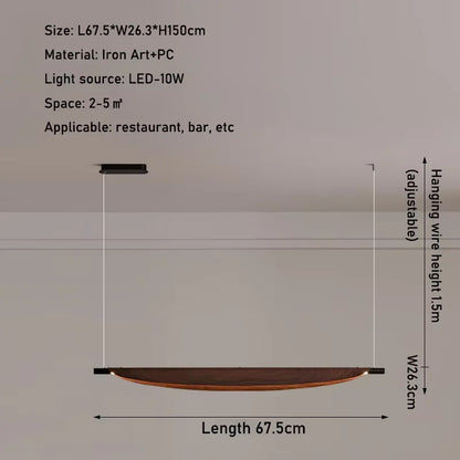 Thula leaf Wall Lamp Nordic Long minimalist wall light Japanese Wood Grain sconce