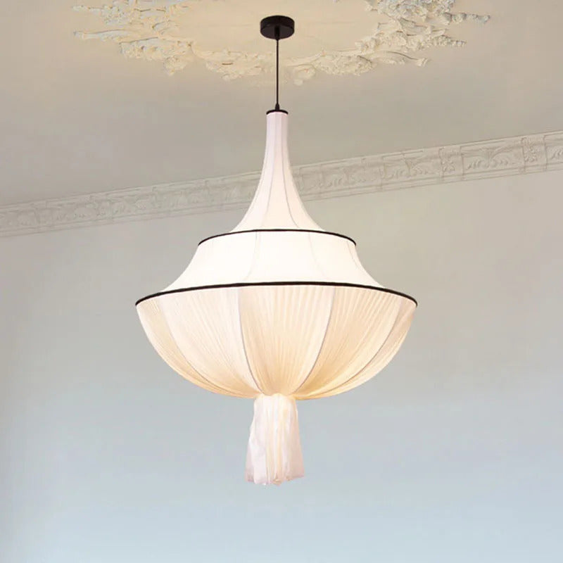 Vintage Cloth Pendant Light French Medieval Pendant Lamp