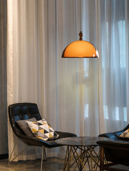Vintage Brown Pendant Lamp Bauhaus Orange Pendant Light Retro Dining Table Hanging Lamp