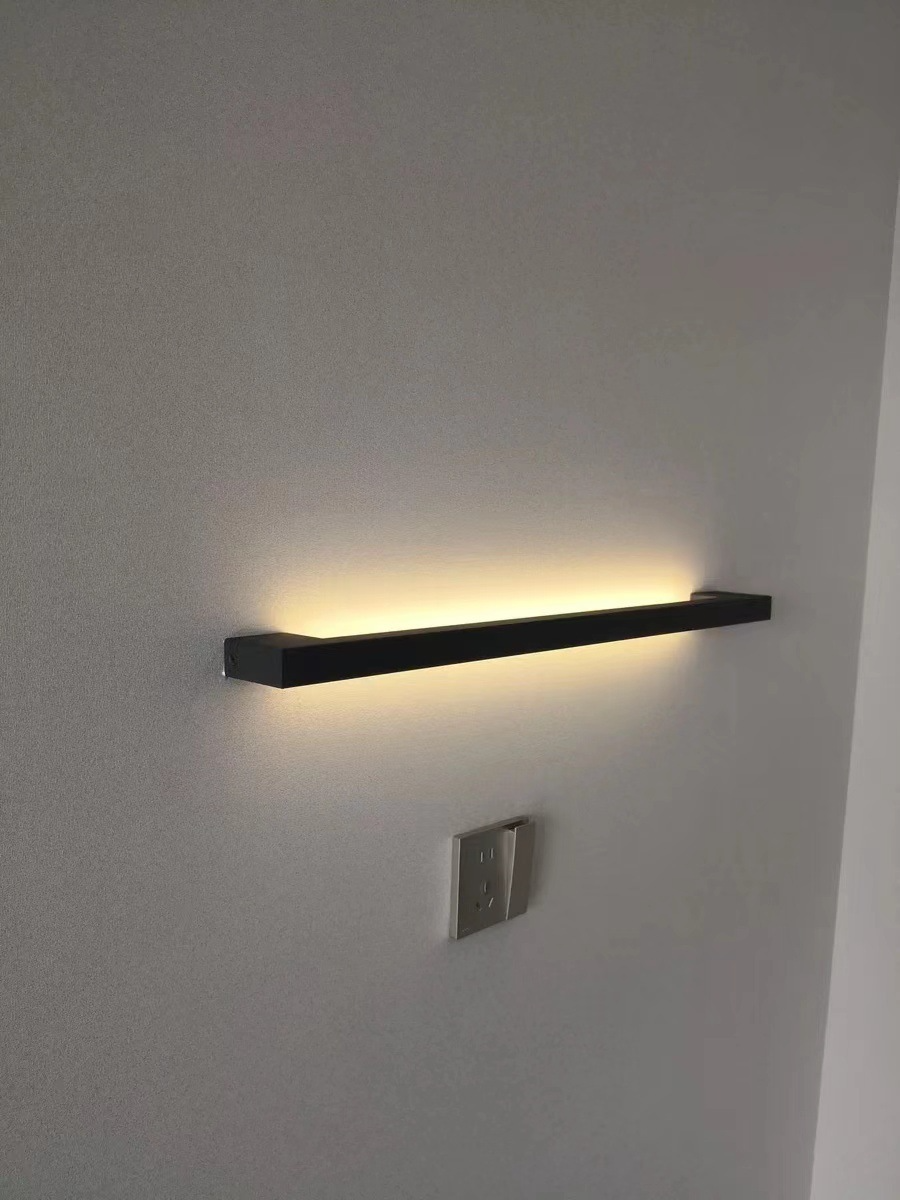 Modern Black Long Strip Wall Lamp Outdoor waterproof Corridor staircase wall light