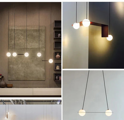 Laurent Collection Nordic glass ball pendant light art led geometric lamp