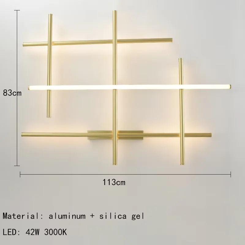 Coordinates Chandelier Modern LED Linear Ceiling Chandelier