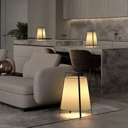 Japanese Style Fabric Floor Lamp Wabi Sabi Zen Art designer standing Lamp home decor